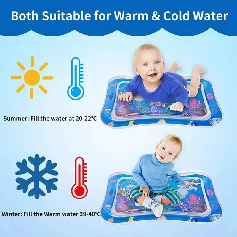 Baby Inflatable Cushion Water Play Mat Toy Infant Tummy Time Playmat  Fun Activity Education Toys for Boys Girls Birthday Gift