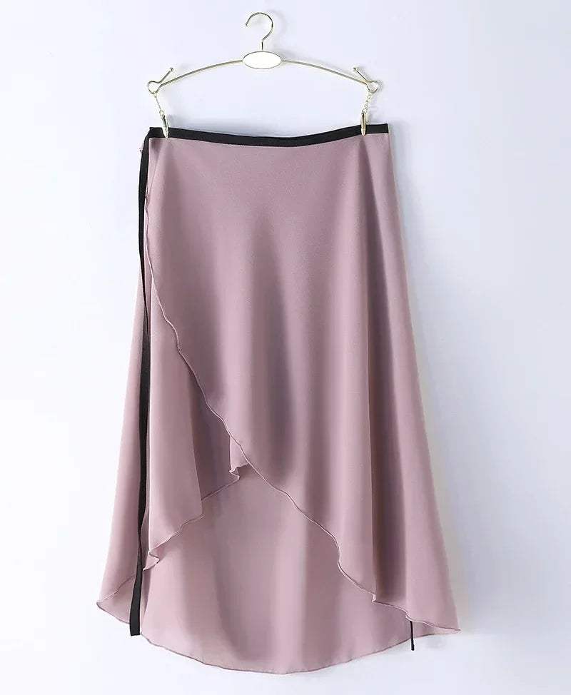 Gymnastics Ballet Wrap skirt girls chiffon skirt Ballet practice skirts national dance wear Teachers dance dress for women
