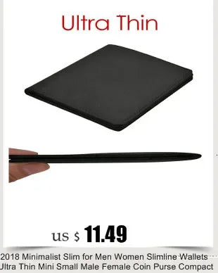 2023 Minimalist Slim Nylon Wallet For Men Women Slimline Ultra Thin Mini Small Male Female Zipper Coin Purse Compact Money Bag