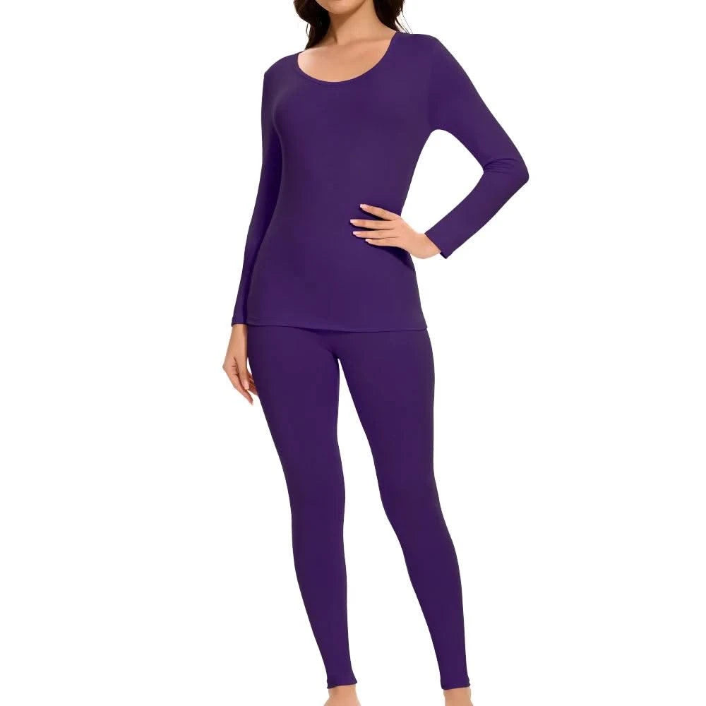 Thermal Underwear Women Autumn Winter Under Layer Clothes New Warm Pajamas Sets for Female 2 Pieces Long John Top Legging