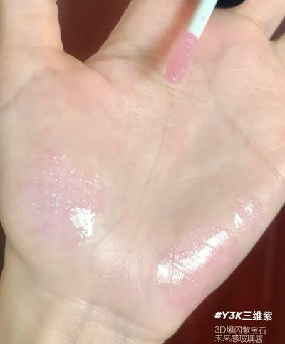 HYNTOOR Lip Gloss Shiny Shimmer Mirror Hydrating Moisturizing Water Shine Lipstick Nourishing Care Dewy Lip Makeup