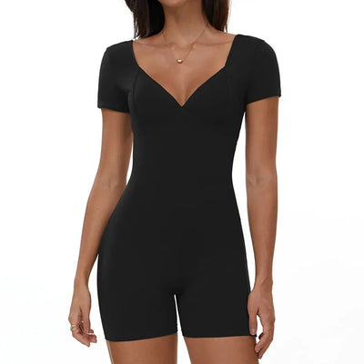 Summer Scrunch Butt Workout Jumpsuit Sports Overalls Quick Dry Yoga Clothing Workout Bodysuits  Slim Fit Sports Yoga Set Women