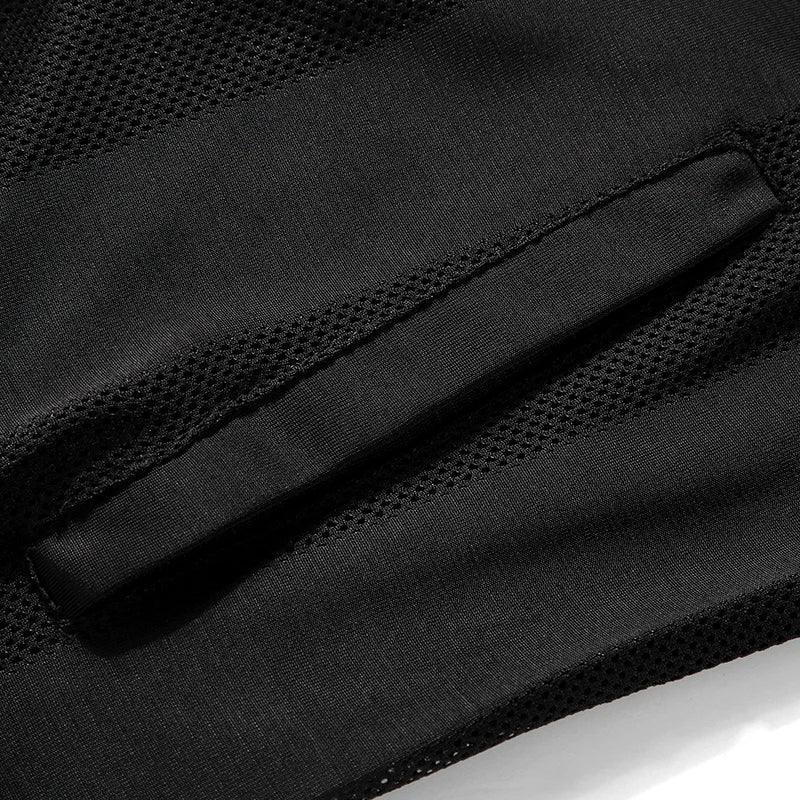 Men's Summer Casual Jackets Cool Lightweight Hooded Zip Jacket with Pockets Summer Essential Outerwear  Cut-Out Jacket