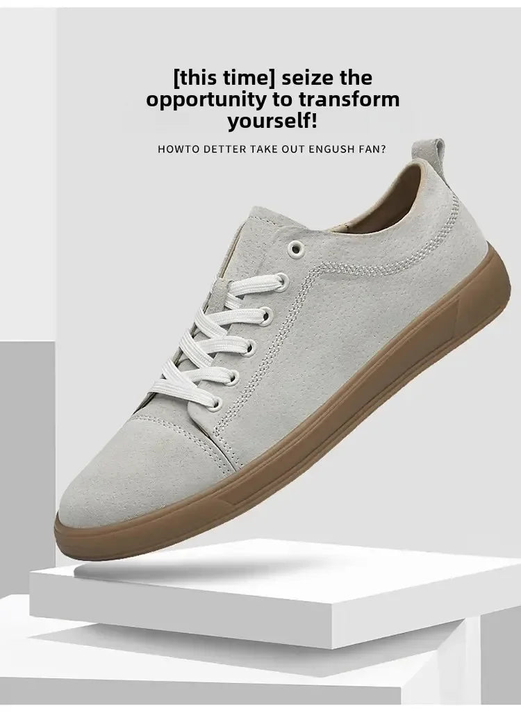 Summer New Fashion Casual Leather Shoes Lace-up Comfortable Men's Oxford Shoes Outdoor Soft Dress Shoes Non-slip Sports Shoes