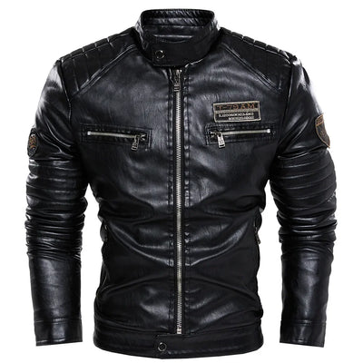 Men Outerwear Leather Moto Jacket Trend Brand Men's New Clothing Men Fashion Leather Jacket Streetwear Blazer Casual Jackets
