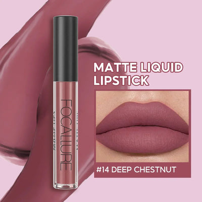 FOCALLURE Matte Liquid Lipstick Waterproof Long-lasting Lightweight Lip Gloss Lips Glaze Lips Tint Makeup for Women's Cosmetics