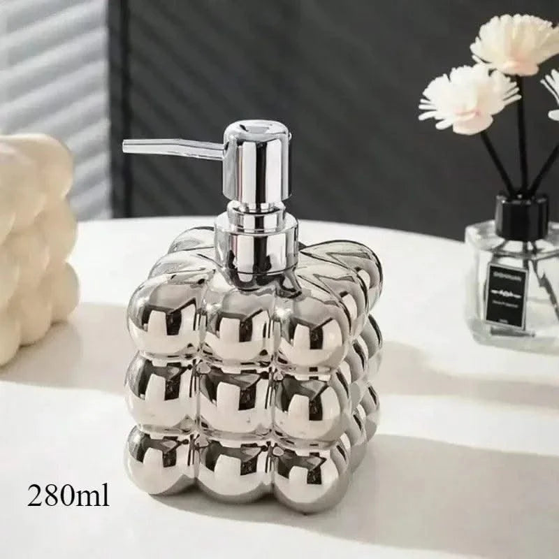 Liquid Soap Household 280ml Body Wash Shampoo  Dispenser Bottle Bathroom Accessories Dispenser Press Separated Bottle Ceramic