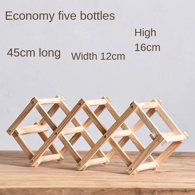 Stackable Wine Storage Shelves 3, 5, 6, 10 Bottles Wooden Wine Shelves Home Bar Utensils Wine Cabinets Bar Tools