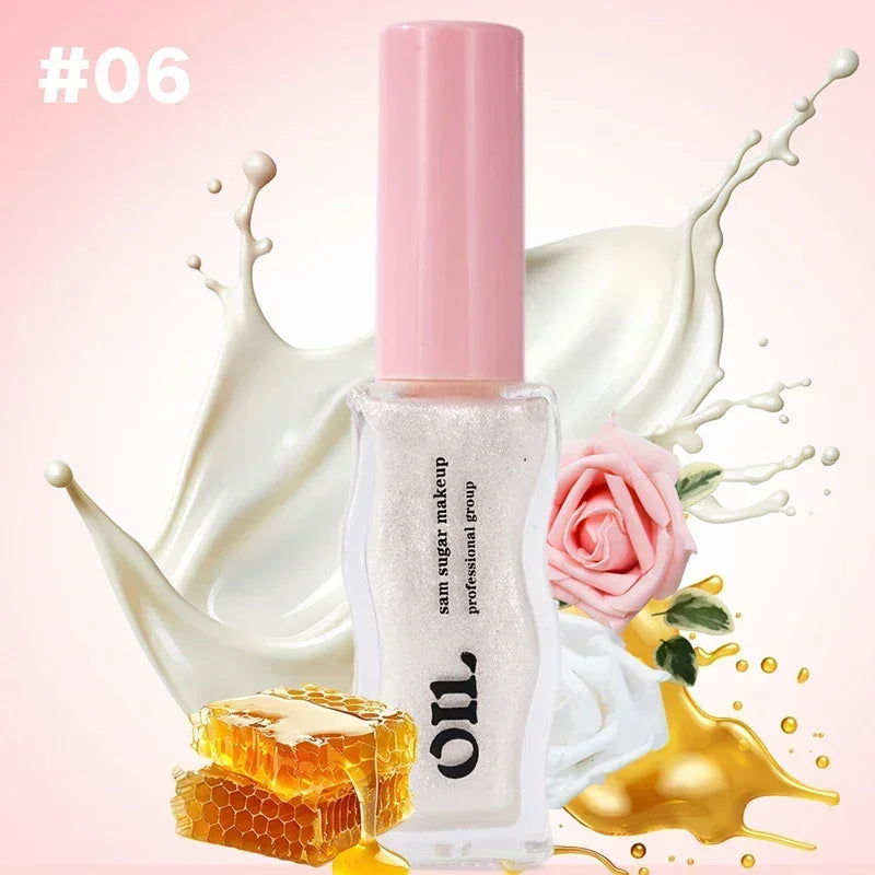 Water Light Honey Lip Oil Essence Long Lasting Moisturizing Fruity Shimmer Jelly Reduce Lip Lines Liquid Lipstick Gloss Makeup