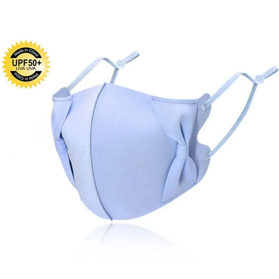 Anti-uv UPF50+ Ice Silk Sunscreen Mask 3D Bow Anti-sun Mask Traceless Summer Outdoor Sports Face Mask Breathable Golf Mask