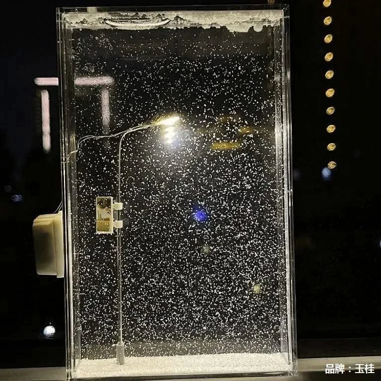 Snow Lamp Handmade DIY Snowy Streetlight Lamp Material Snowy Night Flowing Hemp Creative Snow Scene Night Light Christmas Gift