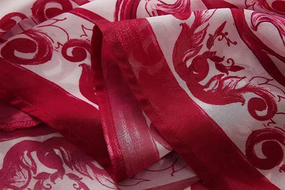 Seifrmann Spring Autumn Designer Women's V-neck Flying sleeve Lace up Print Loose Holiday robe Dresses