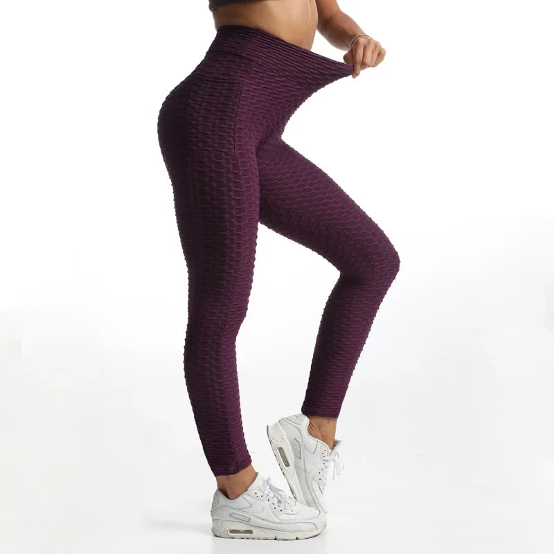 Women Fashion Pocket Bubble Lift Leggings