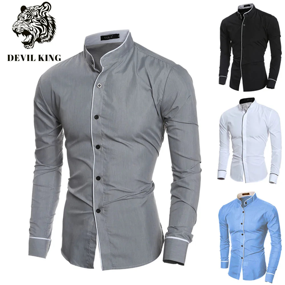 Men's Luxury Casual Formal Shirt Long Sleeve Slim Fit Business Dress Shirts Tops