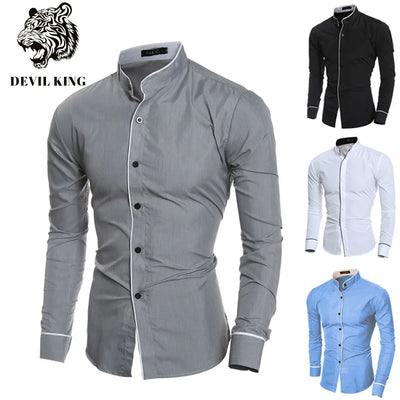 Men's Luxury Casual Formal Shirt Long Sleeve Slim Fit Business Dress Shirts Tops