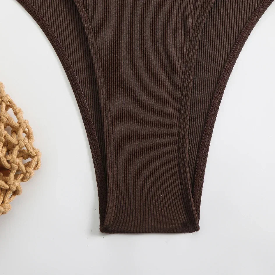 Sexy Women's Swimsuit 2025 Summer Bikini Two-piece Swimwear for Woman Beachwear Halter Bikinis Sets Swimming Beach Bathing Suits