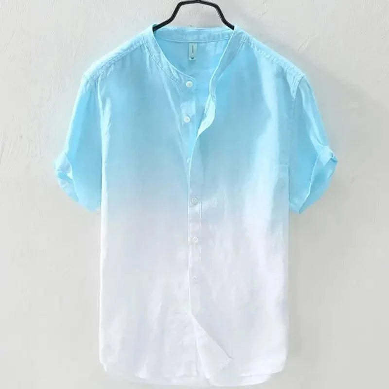 Men's Half-sleeved Trendy and Versatile Gradient Shirts