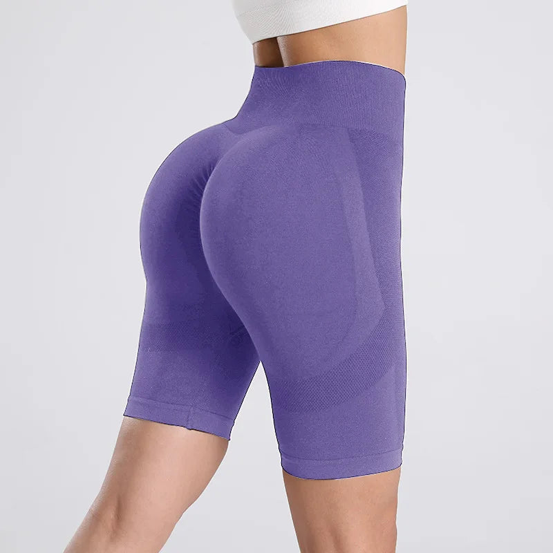 women's Seamless yoga shorts high waisted running and fitness shorts sexy hip lifting cycling quick drying skinny shorts