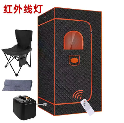Full Body Home Steam Sauna Set 3L Large Steam Pot One Person Sauna Spa with Time Temperature Remote Control Detox Therapy SPA