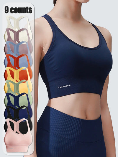 Sexy Padded Women's Sports Bra Crisscross Back Sports Bra Running Fitness Breathable Comfortable Shaping Sports Bra