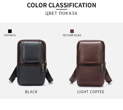 Shoulder Bag for Men Black Phone Bags Small Belt Bags Men Waist Pack Casual Messenger Bags