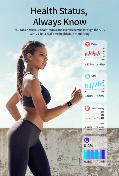 LIGE Fashion Smart Watch Women 1.85” HD Screen Custom Watch Face Women’s Health Monitor Watch Bluetooth Call Sports Smartwatches