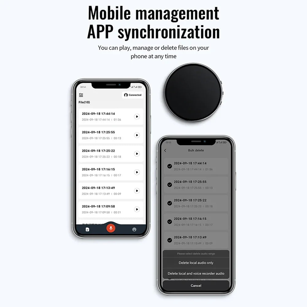 Digital Voice Control Recorder HD Noise Reduction Voice Activated Recorder with Real-Time Transcription & Translation Device