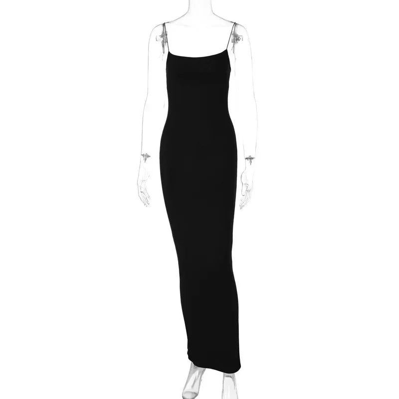 Woman Fashion Summer Sexy Halter Temperament Halter Long Dress