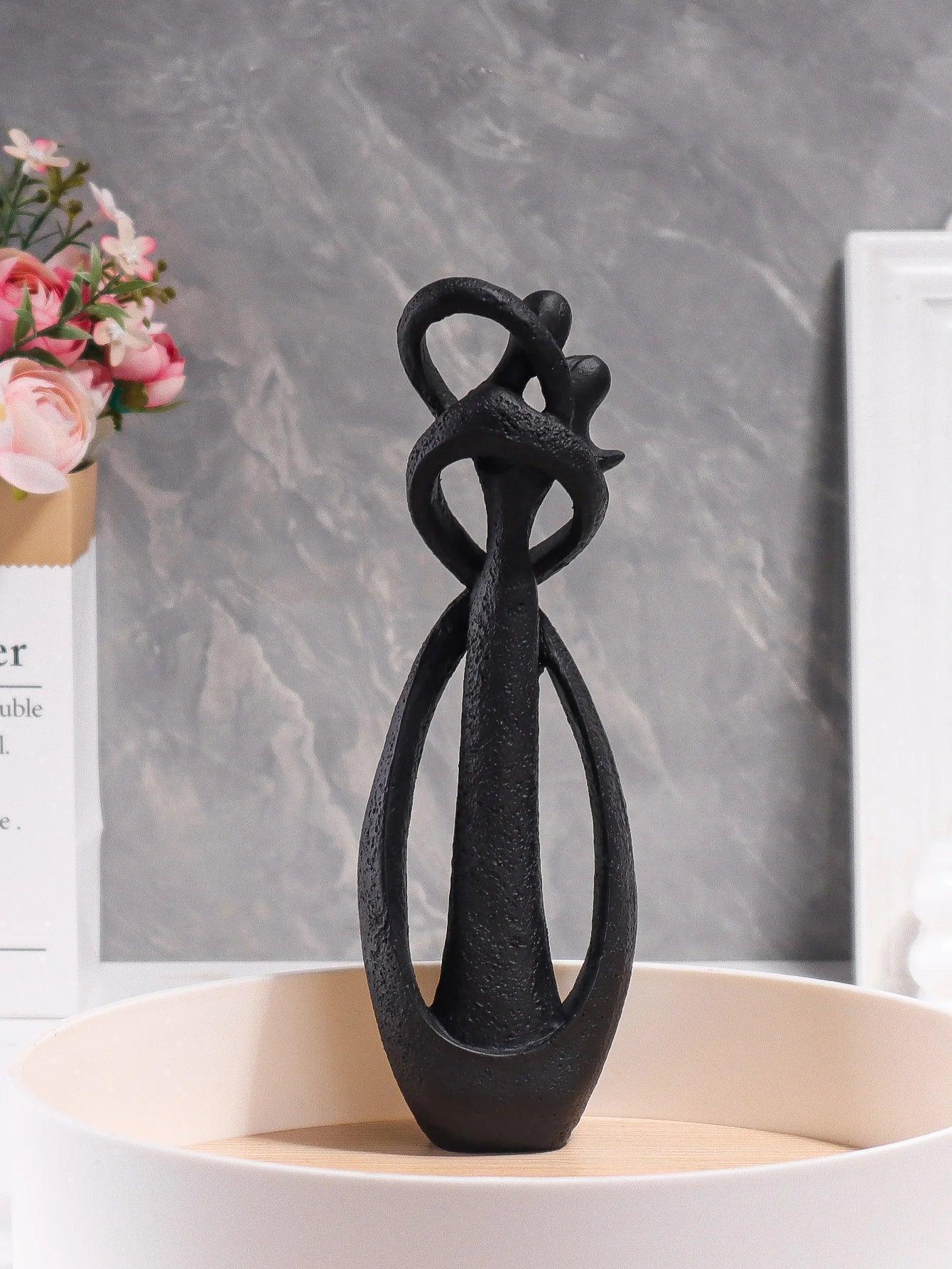 Nordic style creative home decor: embracing couple sculpture for office bookshelf living room bedroom tabletop