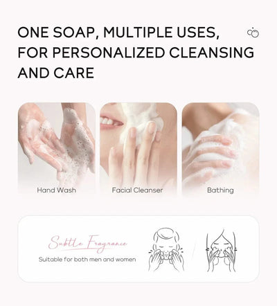 LAIKOU Sakura Facial  Body Whitening Soap Reduces Acne Dark Spot Deep Cleaning Cutin Brightening Skin 90g