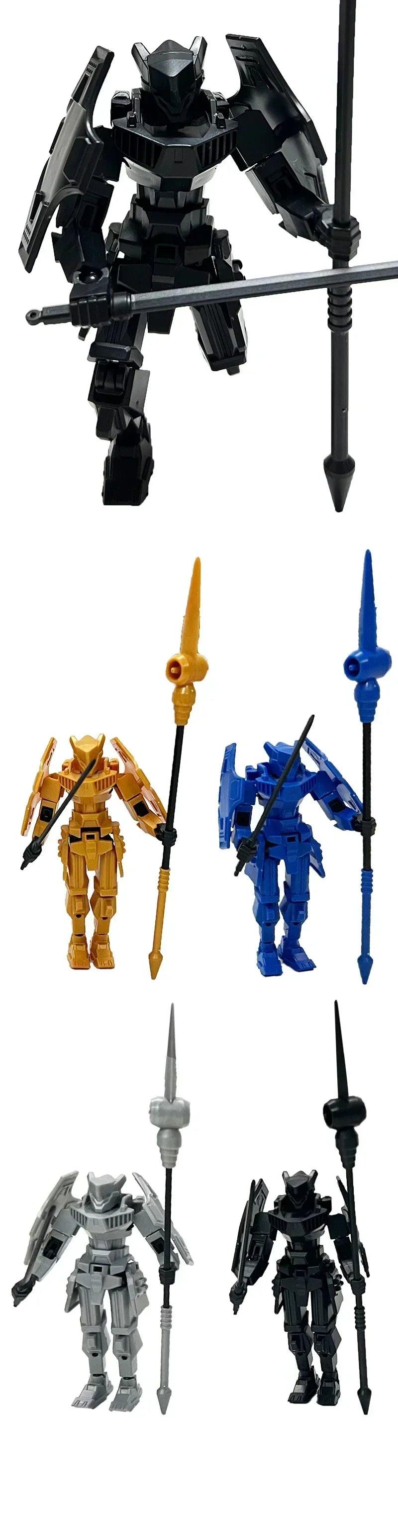 Multi-jointed movable shapeshift robot warrior 3d printed knight mannequin dummy toys kids adults parent-children games