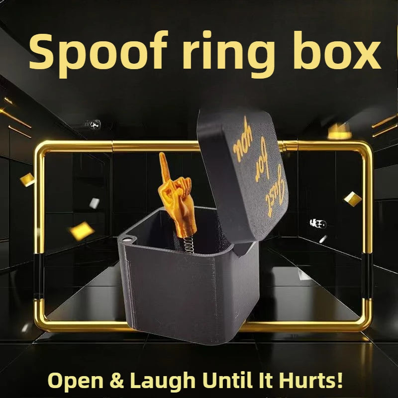 Desk Decoration Christmas Supplies Fun Gag Gifts Surprise Gift Box Toys Middle Finger in the Box Accessories Crafts Decor