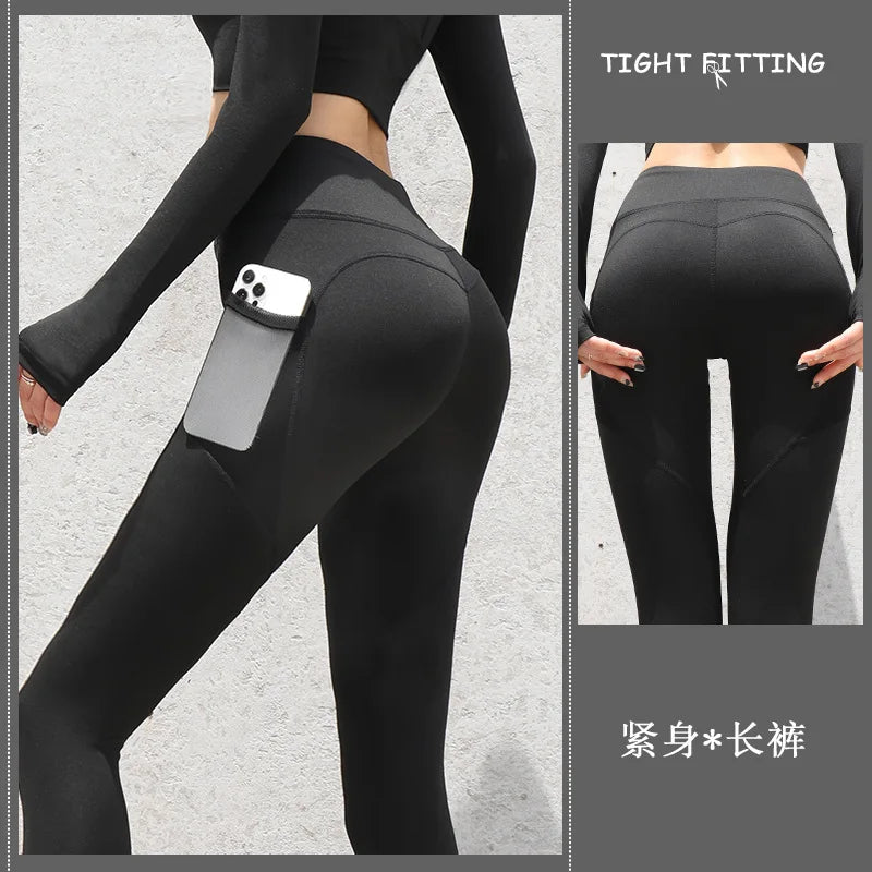 Women Leggings With Pockets Control Running