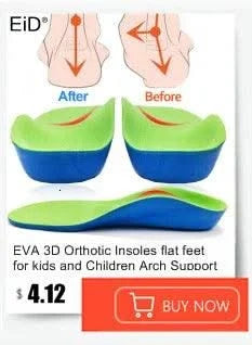 Kids Children 3D Orthopedic Insoles Arch Support insole for OX-Legs Flat Foot insoles Orthotic Pads Correction Health shoes pad