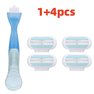 Women's 3-layer safety razor blade for facial/leg/armpit/bikini line beauty hair removal shaver