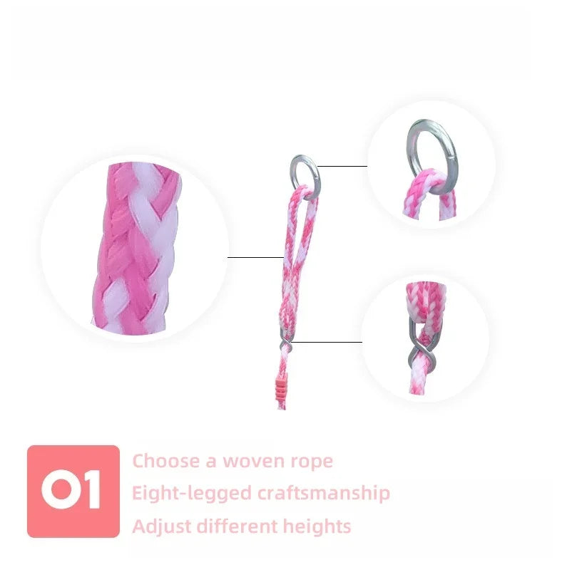 Swing children's swing, baby swing, swing toy swing garden, adjustable rope indoor rainbow swing, children's outdoor game