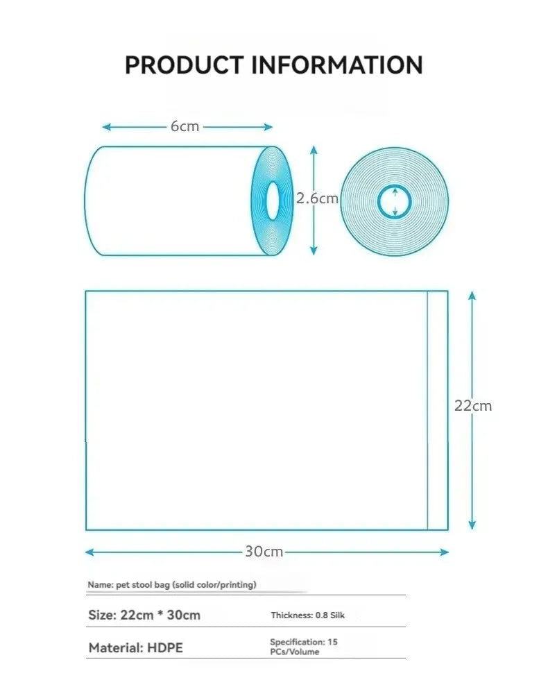 10pcs Dog Poop Bags Pet Poop Bags Leak-proof Dog Poop Bags Pet Supplies Trash Bags