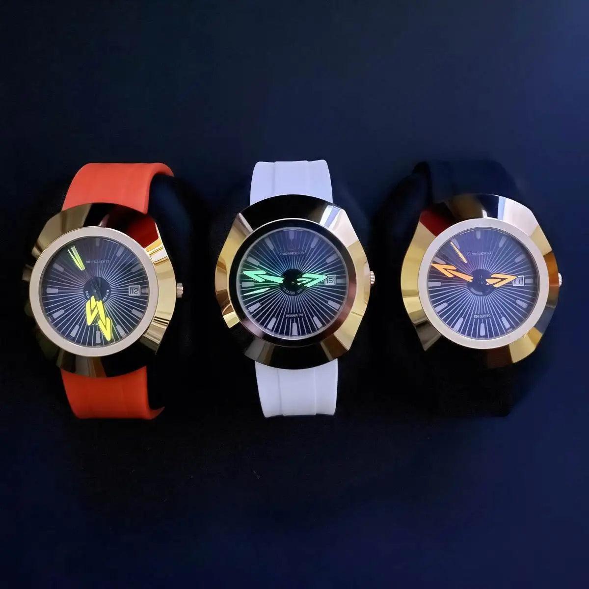 Premium high-end fashion quartz men’s watch – waterproof date display comfortable imported rubber strap