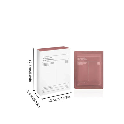Deep Collagen Overnight Mask The Real Collagen Facial Sheet Masks Low Molecular Weight Collagen Elasticity Firming Moisturizing