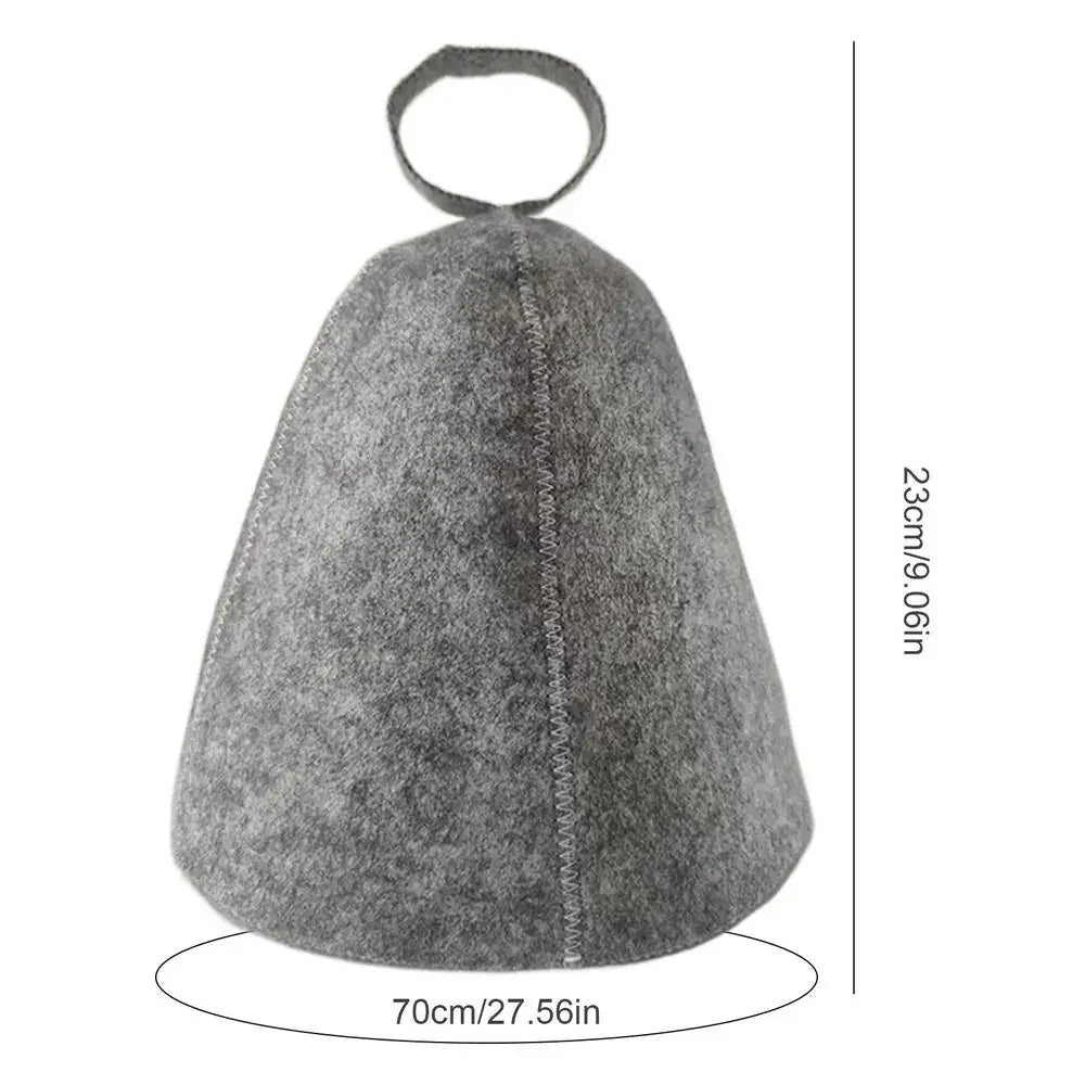 sauna Anti Heat Sauna Hat Thicken Wool Felt Shower Cap Women Men Steam Bath Shower Hair Turban Quickly Towel Drying Towel Hats