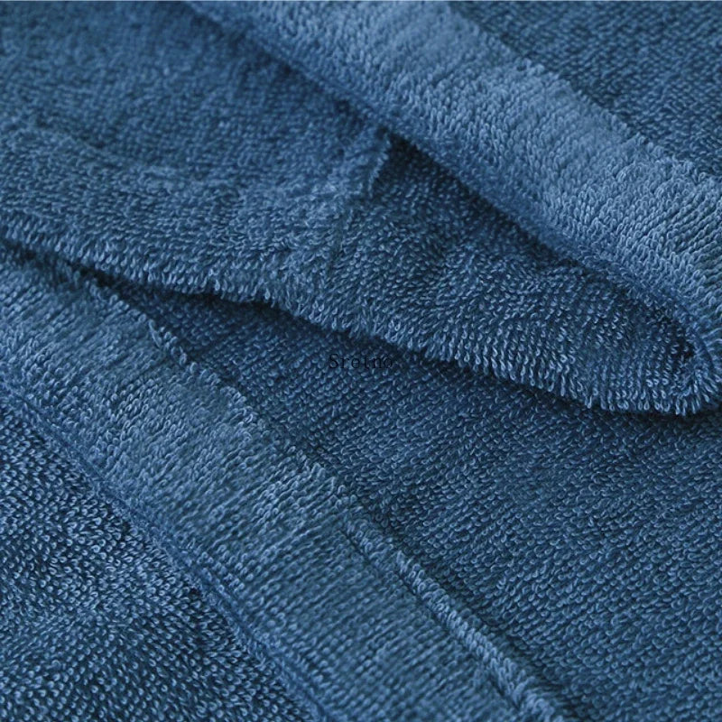 Women's Long Soft Bathrobe 100% Cotton with Quick-Drying Absorbent Material for Autumn and Spring Sleepwear Bath Robes badjas