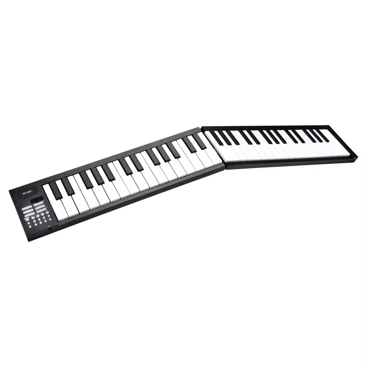 61 Key Foldable Electronic Piano Portable Piano Keyboard w/LED Display/Built-in Battery/Electronic Keyboard Musical Instrument