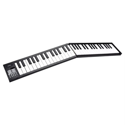 61 Key Foldable Electronic Piano Portable Piano Keyboard w/LED Display/Built-in Battery/Electronic Keyboard Musical Instrument