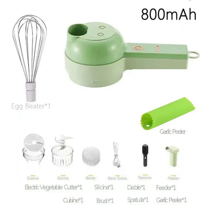 Portable Multifuction Electric Vegetable Chopper  Rechargeable Handheld Cordless Food Processor for Meat Garlic Pepper Onion