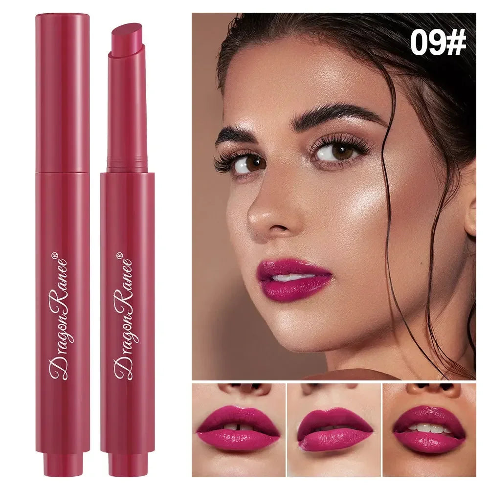 Solid Lipstick Long-lasting Easy Color Lip Stain Moisturizing Lip Gloss Pearl Mirror Lipgloss Tint Sexy Red Lipstick Makeup