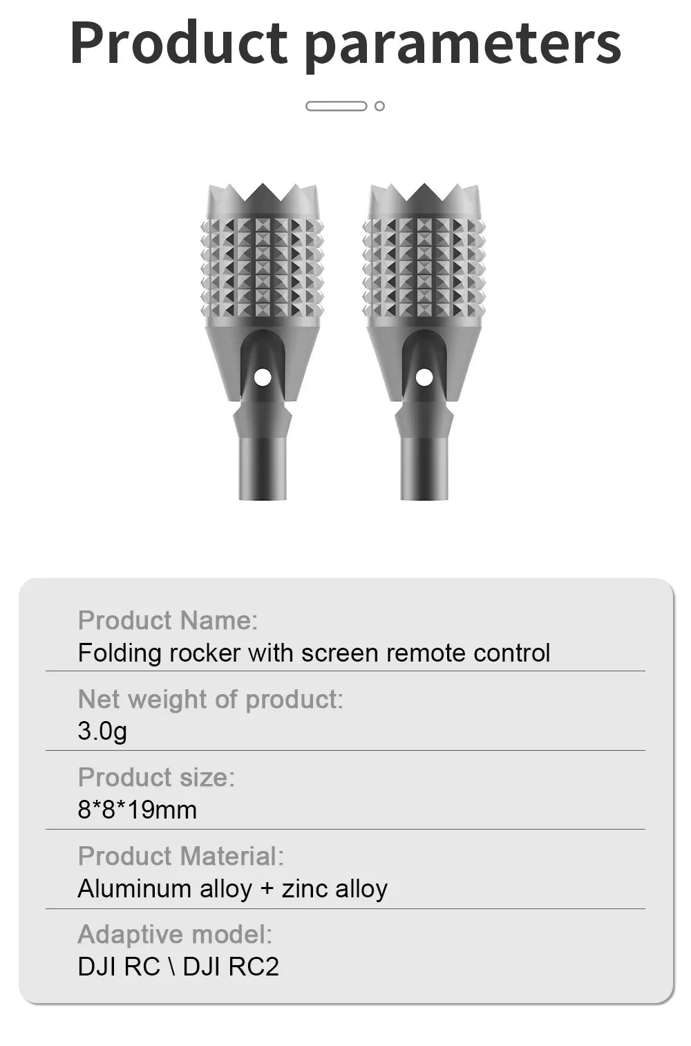 Remote Control Joysticks for DJI Air 3 RC 2/RC Aluminium Alloy For DJI Mini 3 Pro/Mini 3/Mavic 3 Pro/Mini 4 Pro Drone Accessory