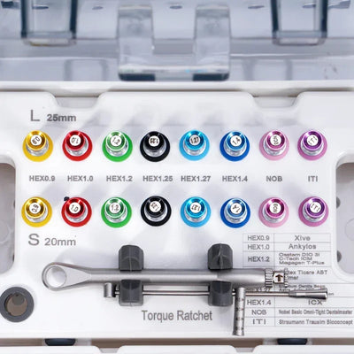 Dental Universal Implant Prosthetic Kits Restoration Torque Screwdriver Wrench Colorful TorqueRatchet Dentistry Handpiece Repair