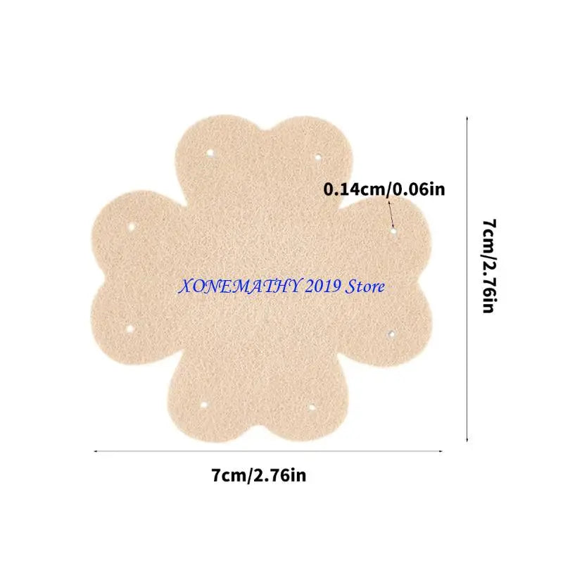 F42F 10PCS Travel Friendly Felt Jewelry Organizers Portable Jewelry Storage Pads Perfect for Storing Earrings and Necklaces