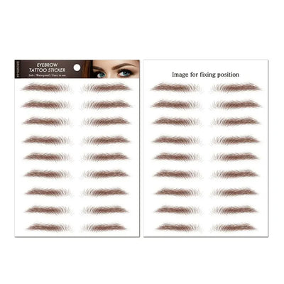 Temporary Tattoos Women Men Water Transfers Decals Simulation Eye Brow Eyebrow Stickers 6D Eyebrow Tattoos Stickers