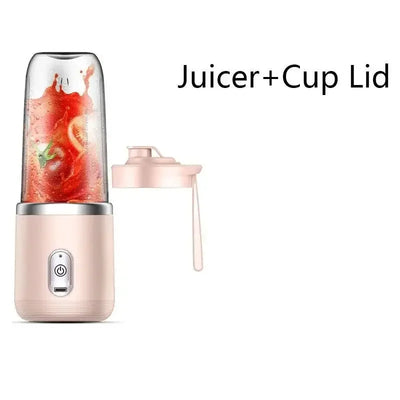 Portable Juicer Cup Smoothie Blender 6 Blade Blender Bottle  Household Fruit Juicer Cup USB Rechargeable Juicer Kitchen Tool